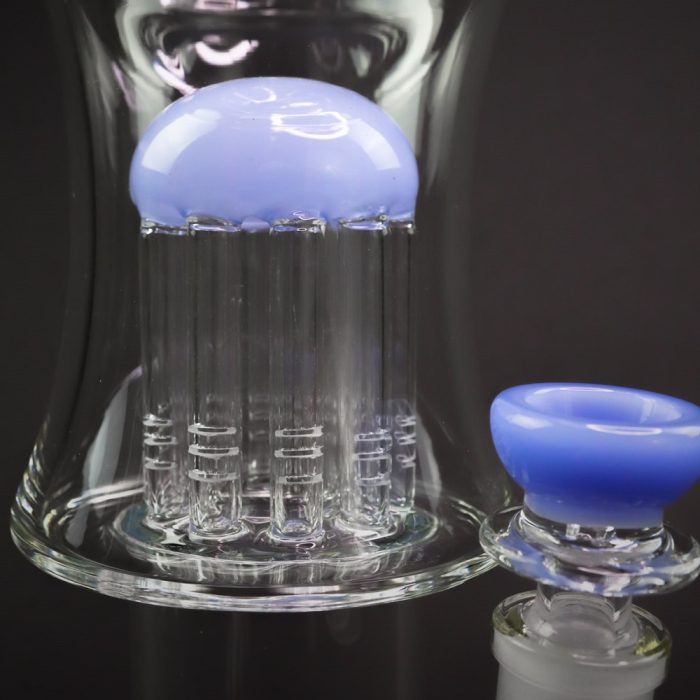 Blue Terp Tube Tower Close Up of Tree Perc and Bowl