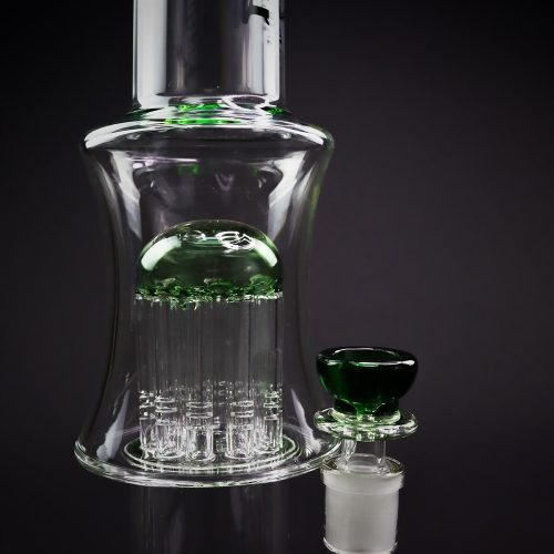 Green Terp Tube Tower Close Up of Tree Perc and Bowl
